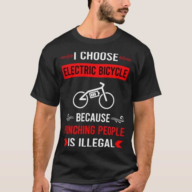 T-shirt Vélo Électrique Bicyclette Électrique Ebike (Devant)