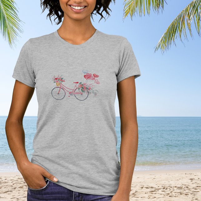 T-shirt Vélo et ballons à l'aquarelle (Créateur téléchargé)