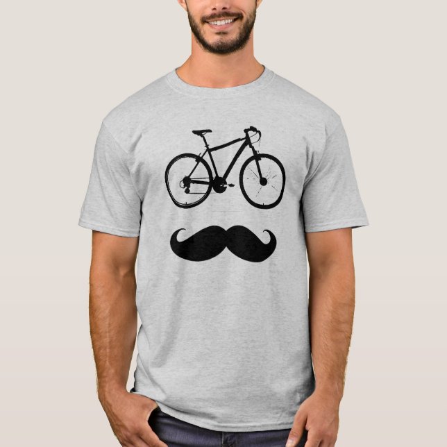 T-shirt vélo et moustache (Devant)