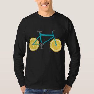 T-shirt Vélo Fruit Citron Roues Vélo Drôle Nourriture Vélo