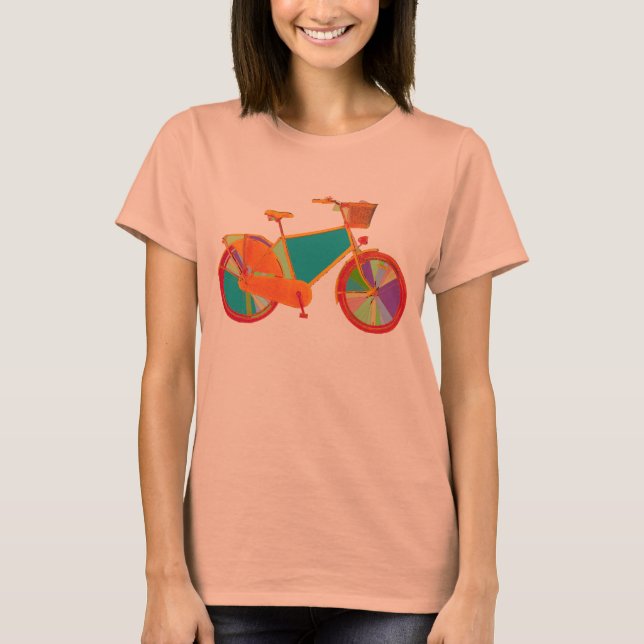T-shirt vélo girly coloré romantique (Devant)