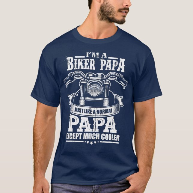T-shirt Vélo Grand-père Moto Rider Retraite Cadeau (Devant)