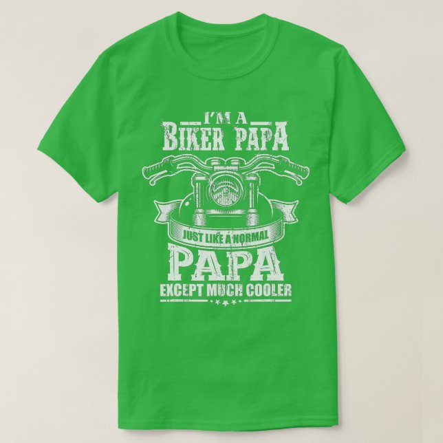 T-shirt Vélo Grand-père Moto Rider Retraite Cadeau Papa (Design devant)