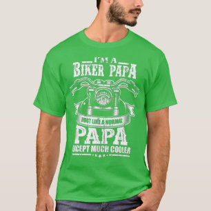 T-shirt Vélo Grand-père Moto Rider Retraite Cadeau Papa