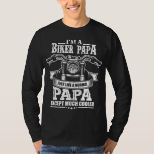 T-shirt Vélo Grand-père Moto Rider Retraite Cadeau Papa