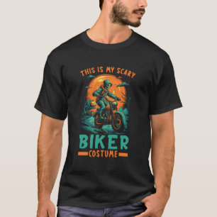 T-shirt Vélo Halloween Trick Ou Treat Éffrayant Motorc