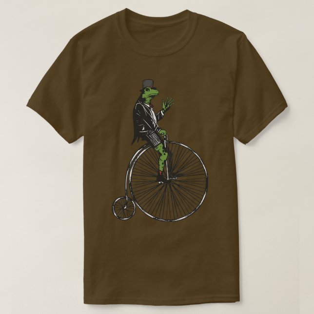 T-shirt Vélo haute roue à vapeur esthétique (Design devant)