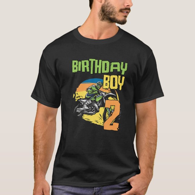 T-shirt Vélo Jour anniversaire Motocross Mx 2 ans (Devant)