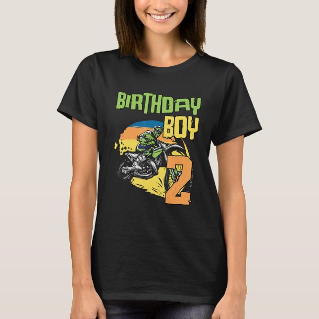 T-shirt Vélo Jour anniversaire Motocross Mx 2 ans (Devant)