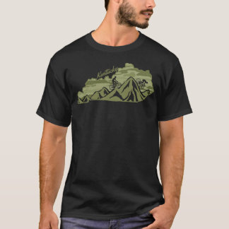 T-shirt Vélo Kentucky State Outline Vélo Olive Mountain