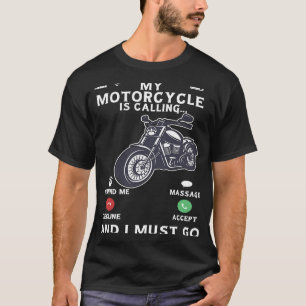T-shirt Vélo Ma Moto Appelle Et Je Dois Aller À Vélo
