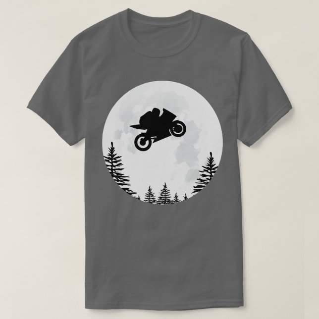 T-shirt Vélo Moto GP sur la Lune (Design devant)