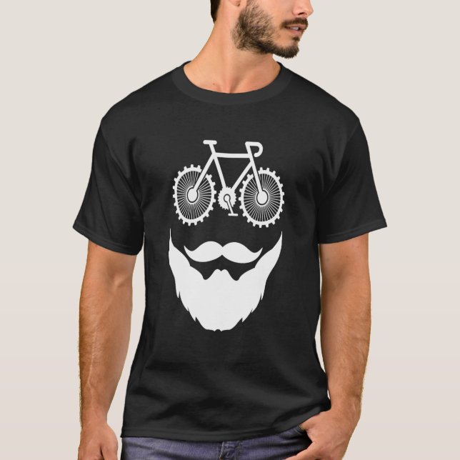 T-shirt Vélo Moustache Ride Beard (Devant)