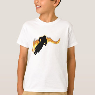 T-shirt Vélo Off Road Dirt avec flammes
