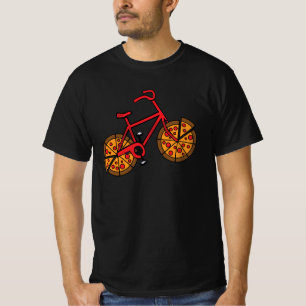 T-shirt Vélo pizza avec roues en tranches de pizza