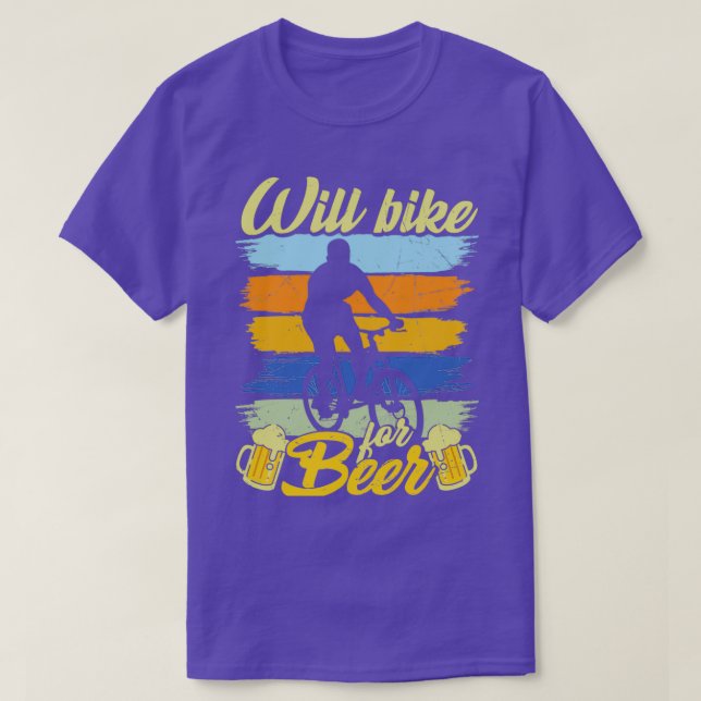 T-shirt Vélo pour une bière (Design devant)
