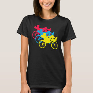 T-shirt Vélo Recbent Vintage Vélo Rétro BMX Rider Rac