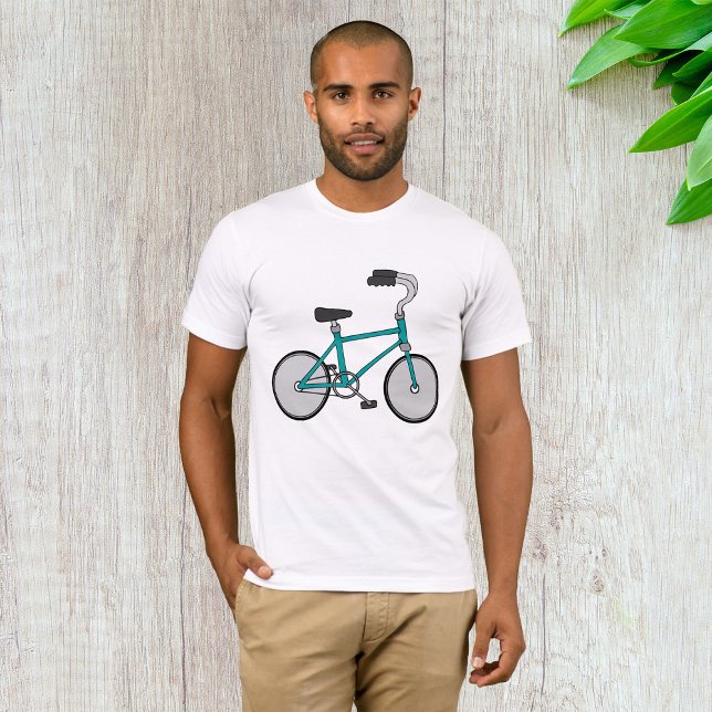 T-shirt Vélo Rétro Simple Bleu (Créateur téléchargé)