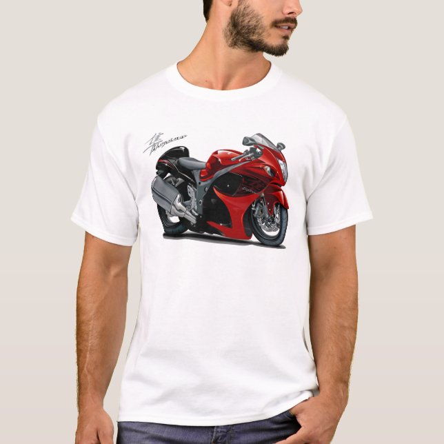 T-shirt Vélo Rouge-Noir de Hayabusa (Devant)