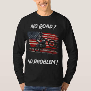 T-shirt Vélo sans route Pas de problème Vélo Vintage pour