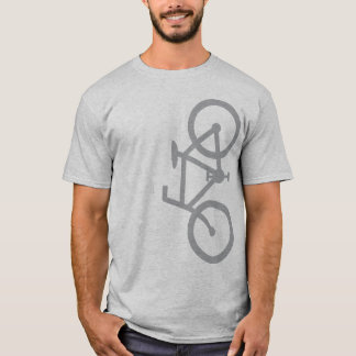 T-shirt Vélo, silhouette verticale, conception grise