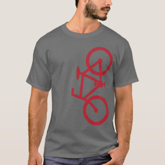 T-shirt Vélo, silhouette verticale, conception rouge