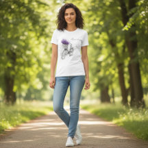 Vélo Sketch blanc avec lavande sans sous-base