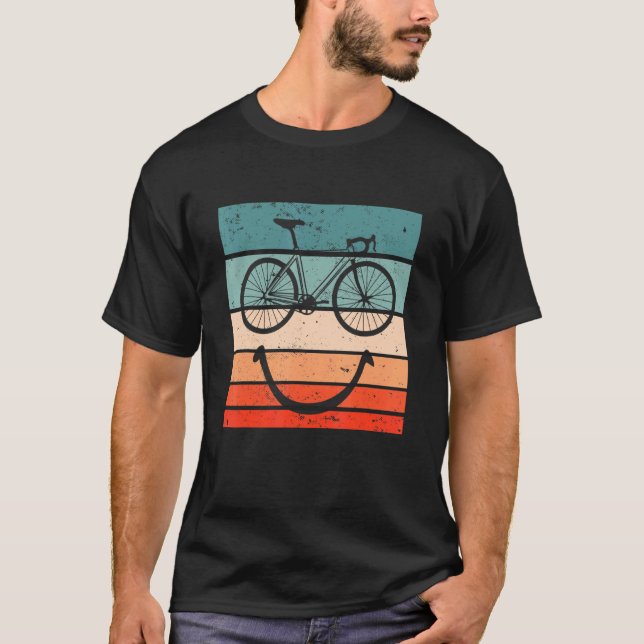 T-shirt Vélo Smile Face I Mtb I Vélo I Cyclisme (Devant)
