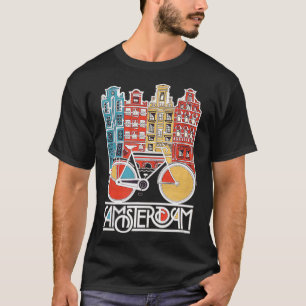 T-shirt Vélo souvenir d'Amsterdam Pays-Bas