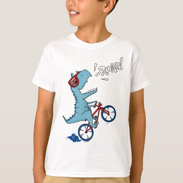 T-shirt Vélo T-Rex Roar (Devant)