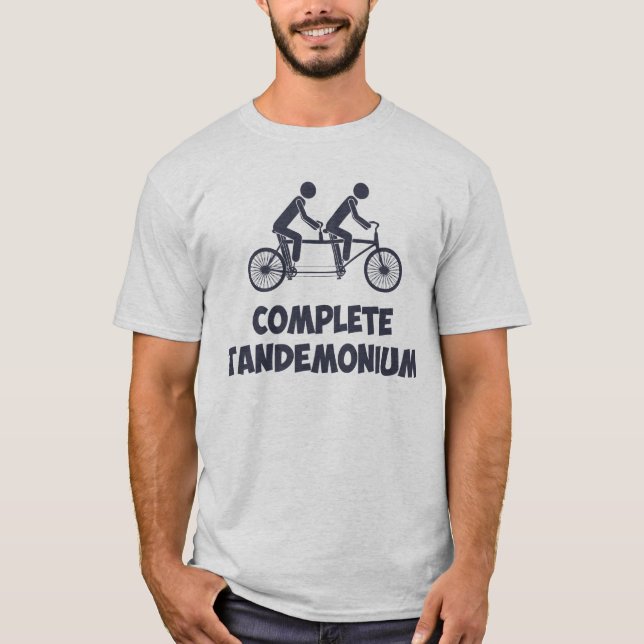 T-shirt Vélo tandem Tandemonium complet (Devant)