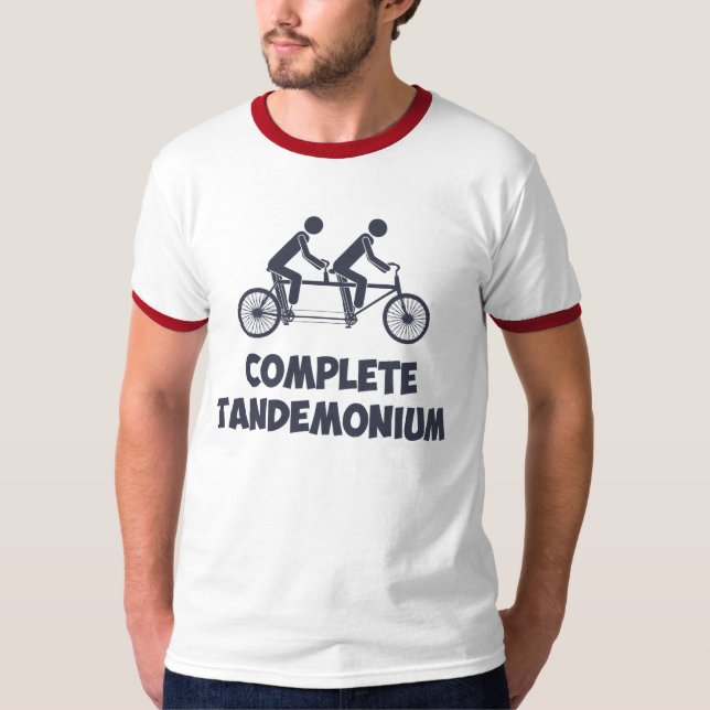 T-shirt Vélo tandem Tandemonium complet (Devant)