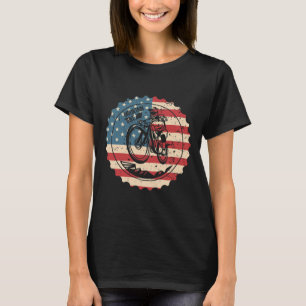 T-shirt Vélo tout terrain Mtb Us Drapeau Américain VTT Des