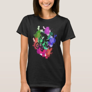 T-shirt Vélo Trick Rider Jump équitation Bmx Racing Colorf