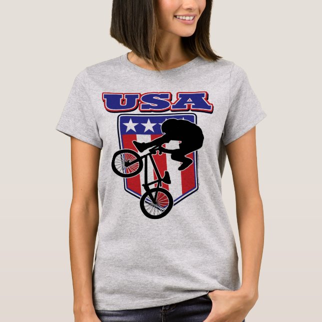 T-shirt Vélo USA-BMX (Devant)
