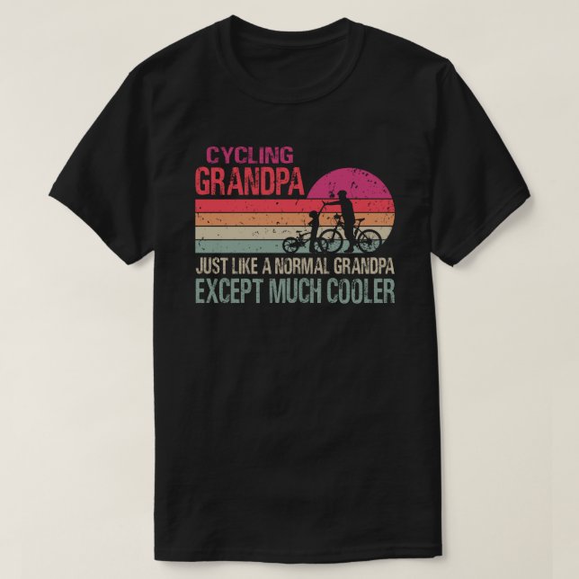 T-shirt Vélo vélo grand-père vélo (Design devant)