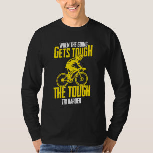 T-shirt Vélo Verrouiller Quand Le Parcours Se Trouve Un Vé