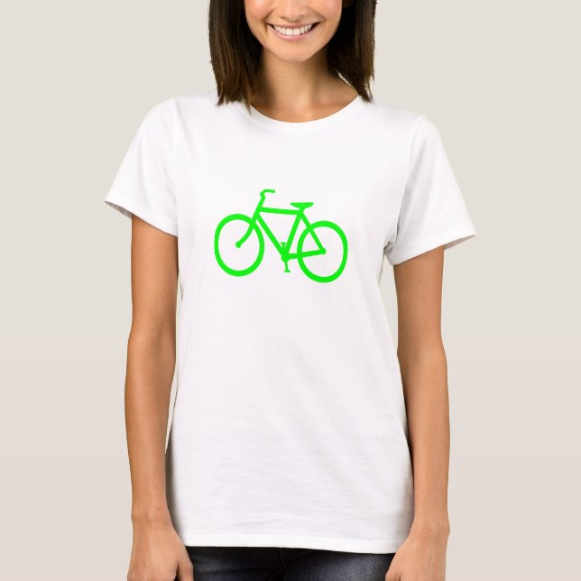 T-shirt Vélo Vert Citron (Devant)