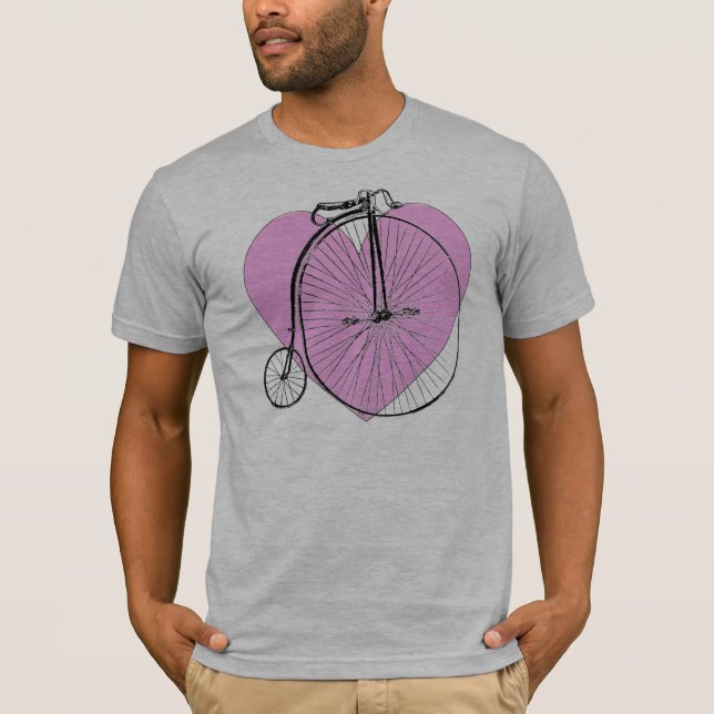 T-shirt Vélo vintage + Coeur (Devant)