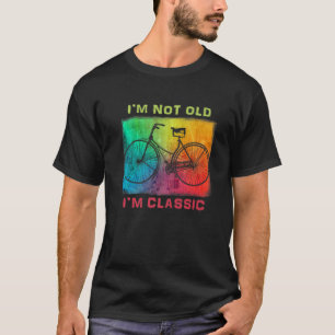 T-shirt Vélo vintage Rétro Je ne suis pas vieux Je suis A