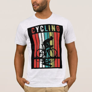 T-shirt Vélo Vintage Retro Silhouette Cyclisme Énergique