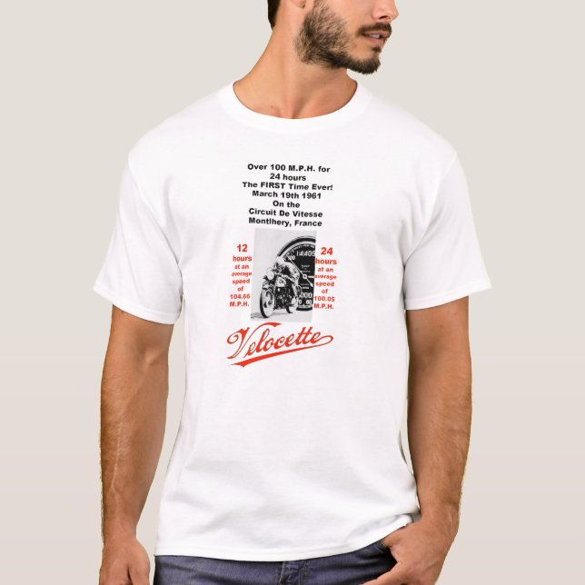 T-shirt Velocette casse la tonne (Devant)