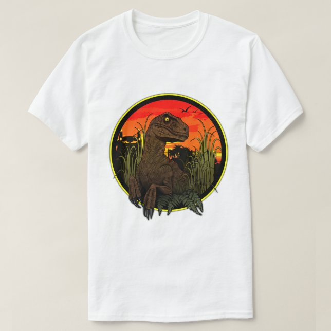 T-shirt Vélociraptor - Fille Intelligente (Design devant)