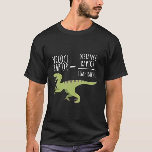 T-shirt Velociraptor Math Geek Pun équation Dinosaur (Devant)