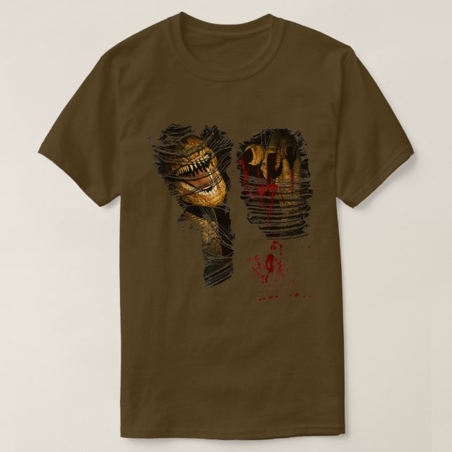 T-shirt Vélociraptor rapide et intelligent dinosaure Juras (Design devant)