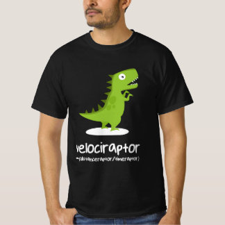 T-shirt Velociraptor=Raptor de distance au fil du temps