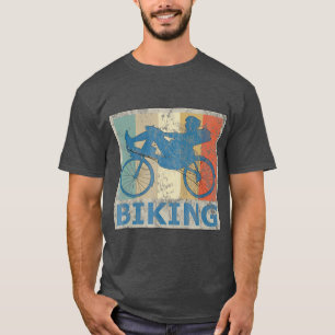 T-shirt Vélos à bicyclette pliant style rétro vintage (