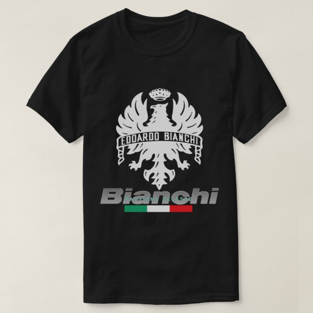 T-shirt Vélos Bianchi Edoardo Bianchi Passione Celeste (Design devant)