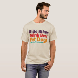 T-Shirt - Vélos-Boire Bière-Chiens Pour Animaux