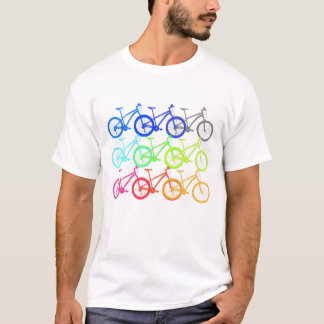 T-shirt Vélos colorés cadeau de vélo